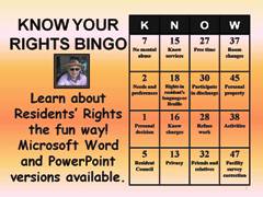 Resident Right Bingo